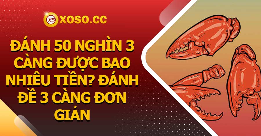 Đánh 50 nghìn 3 càng được bao nhiêu tiền? Đánh đề 3 càng đơn giản 2 Đánh 50 nghìn 3 càng được bao nhiêu tiền? Đánh đề 3 càng đơn giản